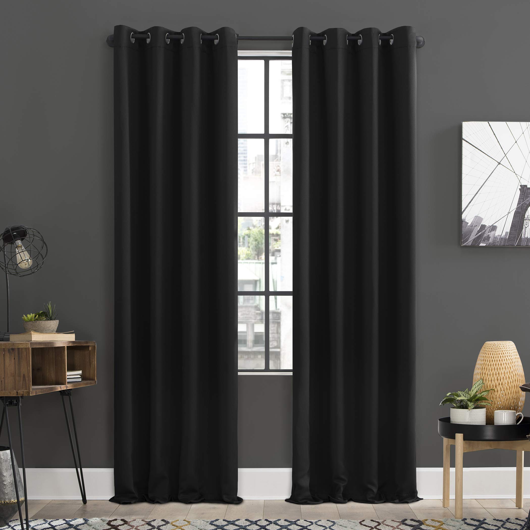 Sun Zero Soho 2-Pack Blackout Energy Efficient Grommet Curtain Panels - 54