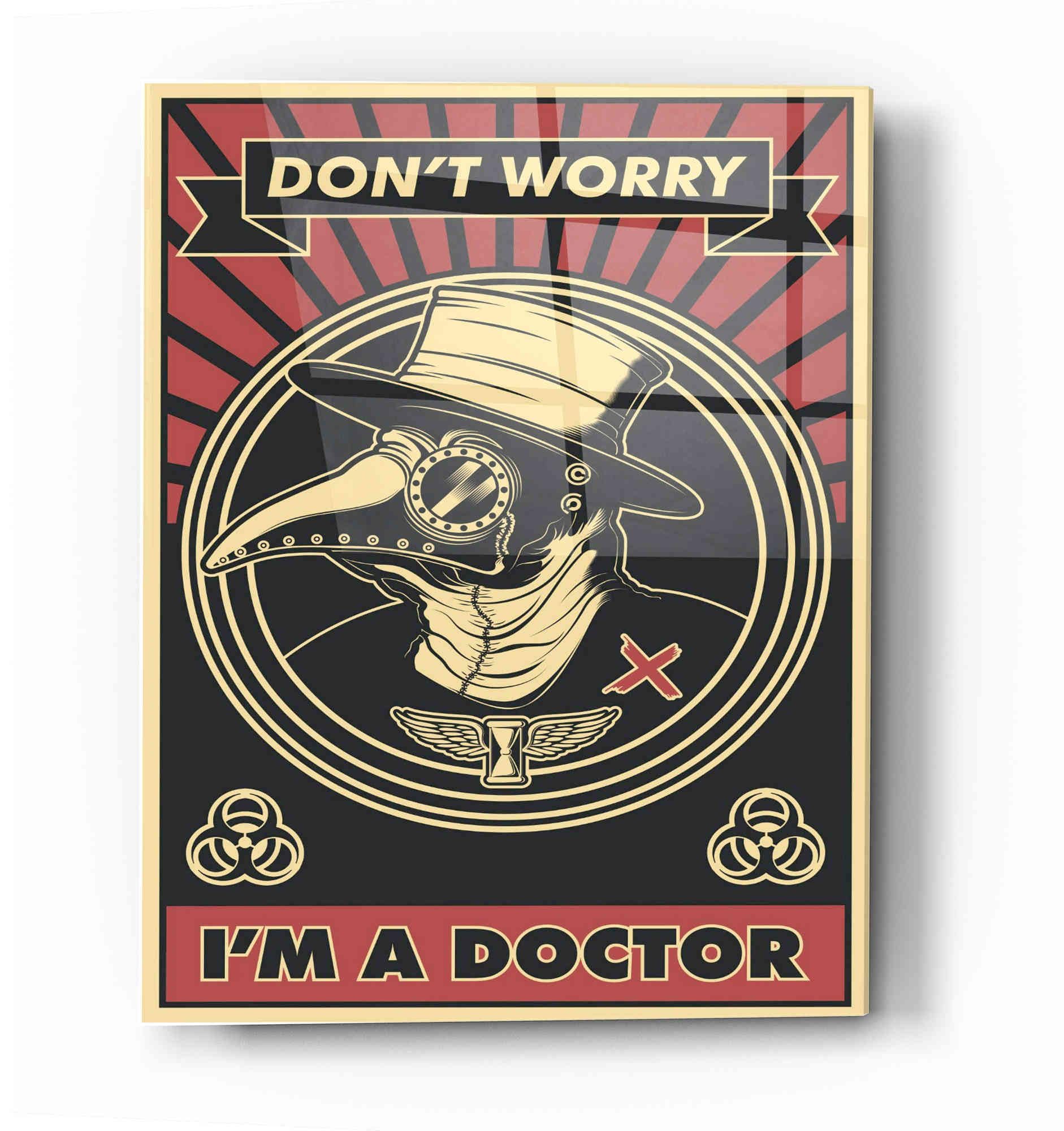 Epic Art 'Doctor' Acrylic Glass Wall Decor - 16x24 Inches Modern Painting for Living Room, Bedroom & Office - Perfect Gift for Medical Professionals & Art Lovers