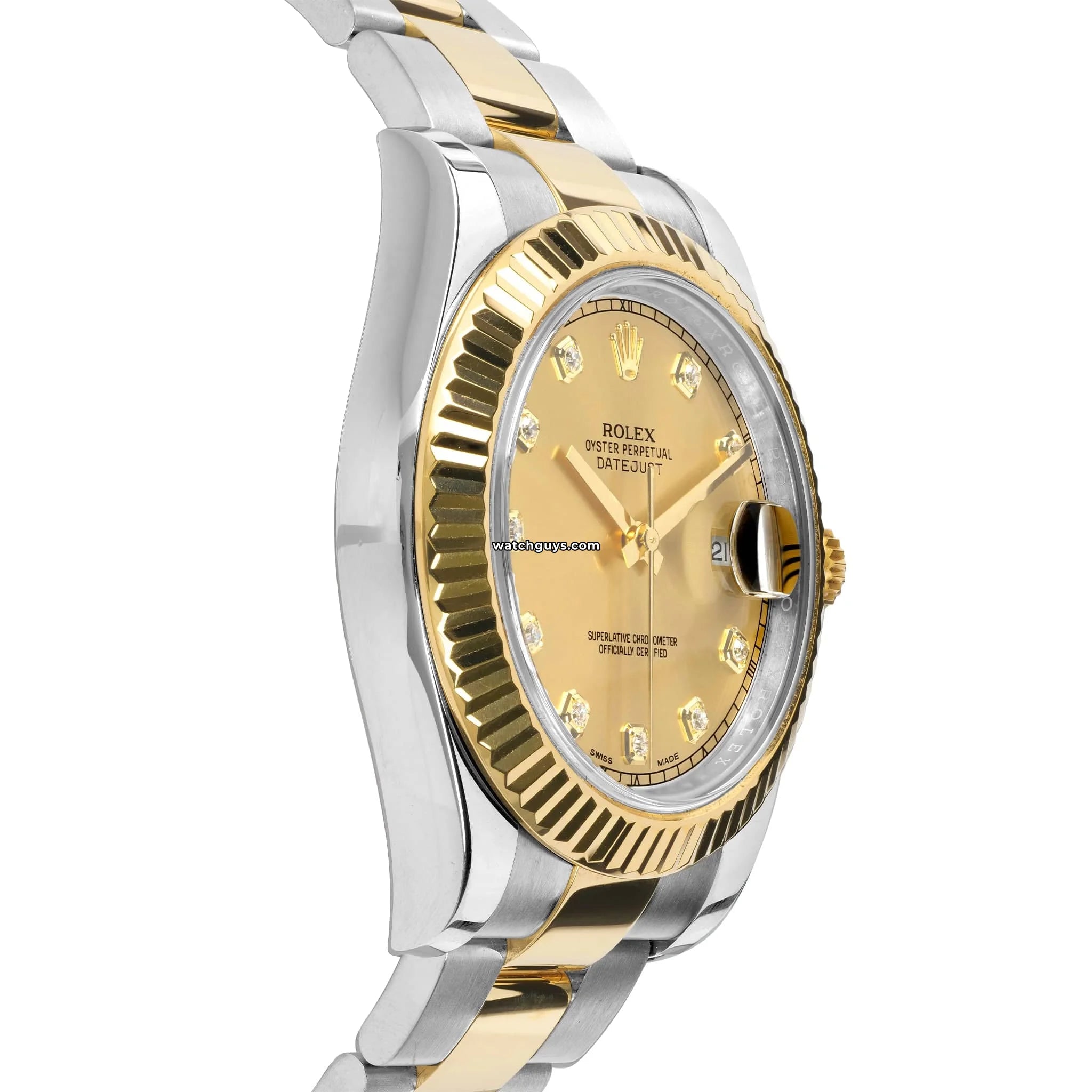 Rolex Datejust 116333 Men's Watch - Champagne Diamond Dial, Stainless Steel & Gold, Automatic Movement - Perfect for Business Meetings & Luxury Events