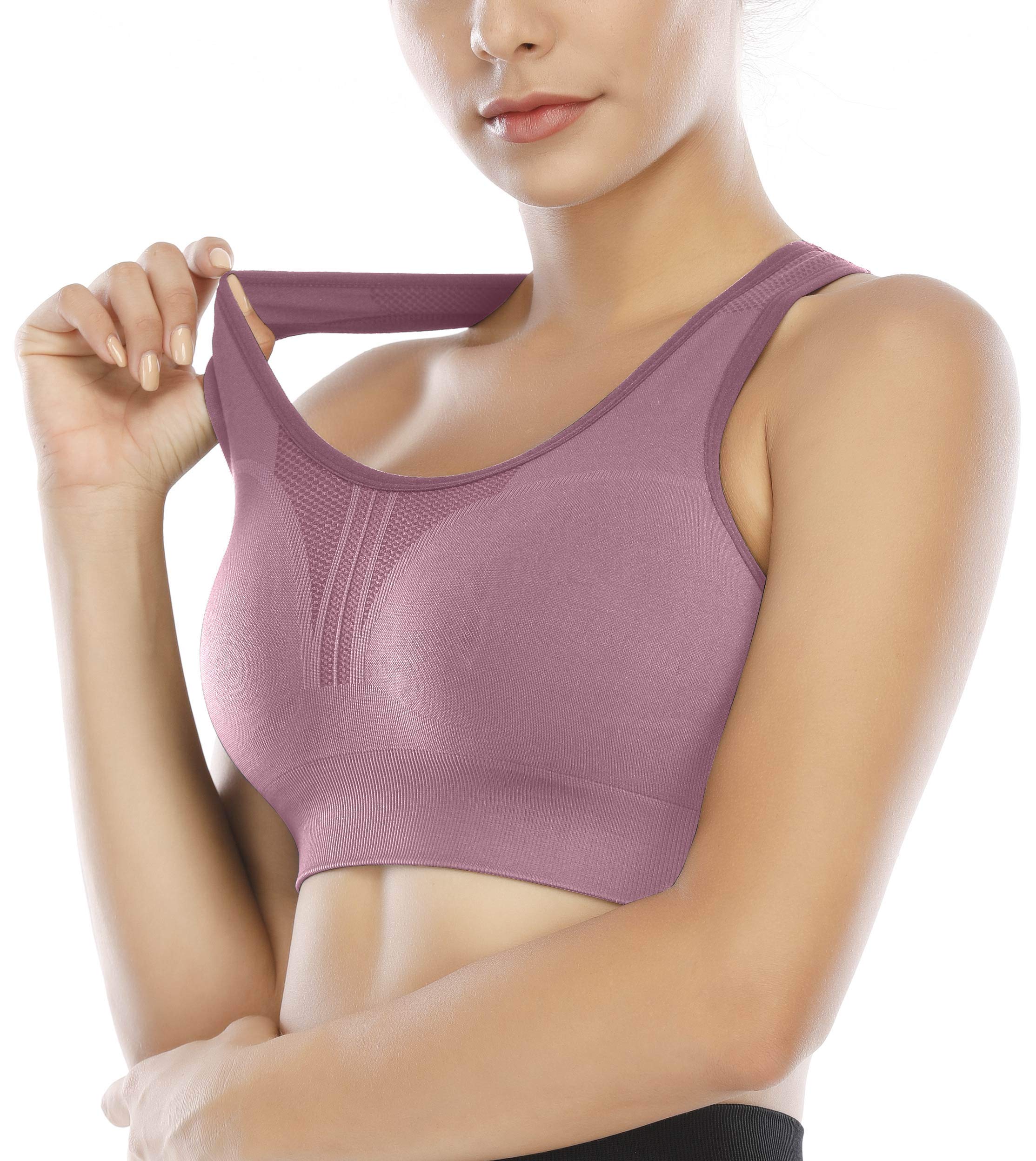 Heathyoga High Impact Sports Bras for Women - High Support Padded Workout Bra with Racerback Design - Perfect for Yoga, Running, Gym & High-Intensity Training
