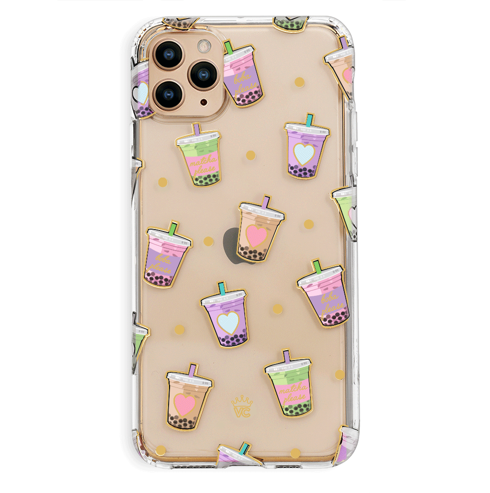 Premium Matcha Green Clear iPhone Case - Slim Protective Cover for iPhone 12/13/14/15 Pro Max - Eco-Friendly Scratch Resistant Phone Case for Daily Use, Work & Travel