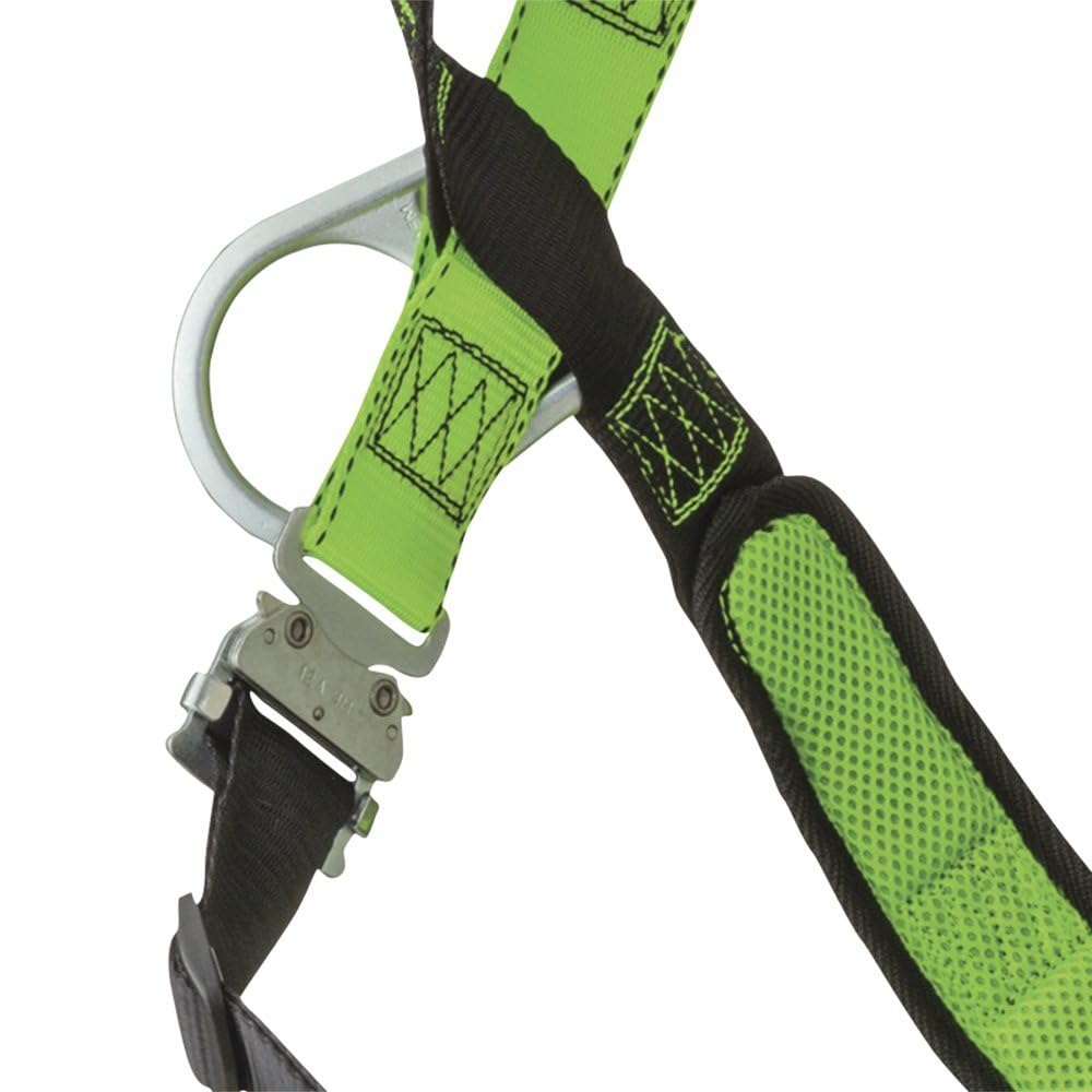 PeakWorks Contractor Series Full Body Safety Harness - ANSI/OSHA Compliant Fall Protection Gear for Construction & Roofing Work