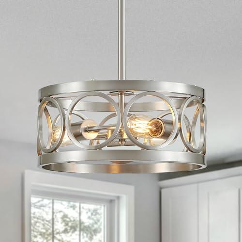 Nickel Drum Ceiling-3 Light