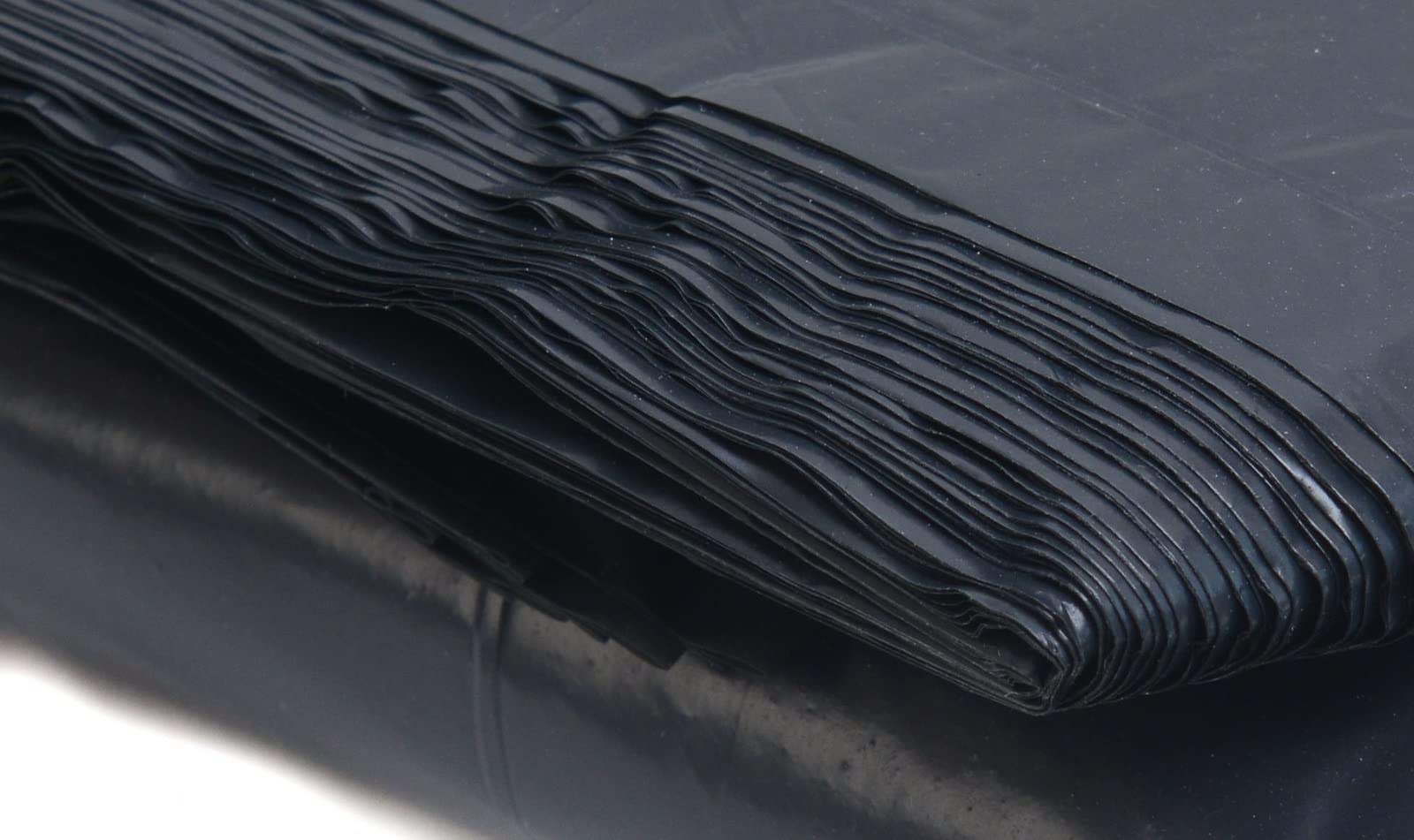 EcoQuality Heavy Duty 46 Gallon Black Trash Bags - Strong Large Garbage Can Liners for Kitchen, Home, Office, Industrial & Outdoor Use - 10 Count Pack - Perfect for Waste Disposal, Cleaning & Contractors