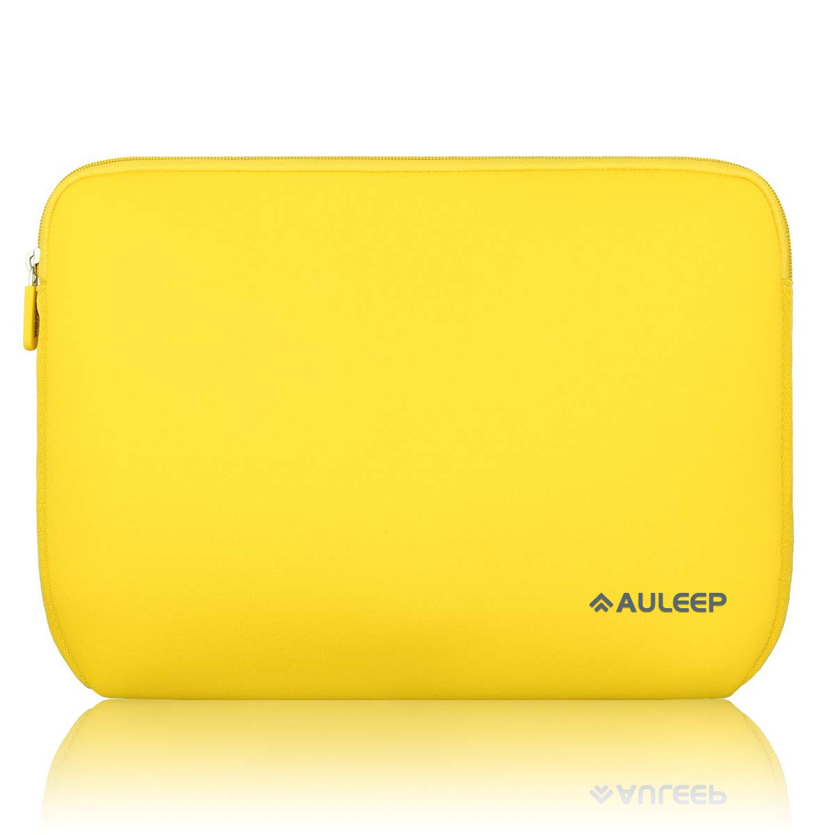AULEEP 13-14 Inch Neoprene Laptop Sleeve - Water-Resistant Notebook & Tablet Carrying Case for Acer, Asus, Dell, Lenovo, HP (Yellow) - Perfect for Work, School & Travel