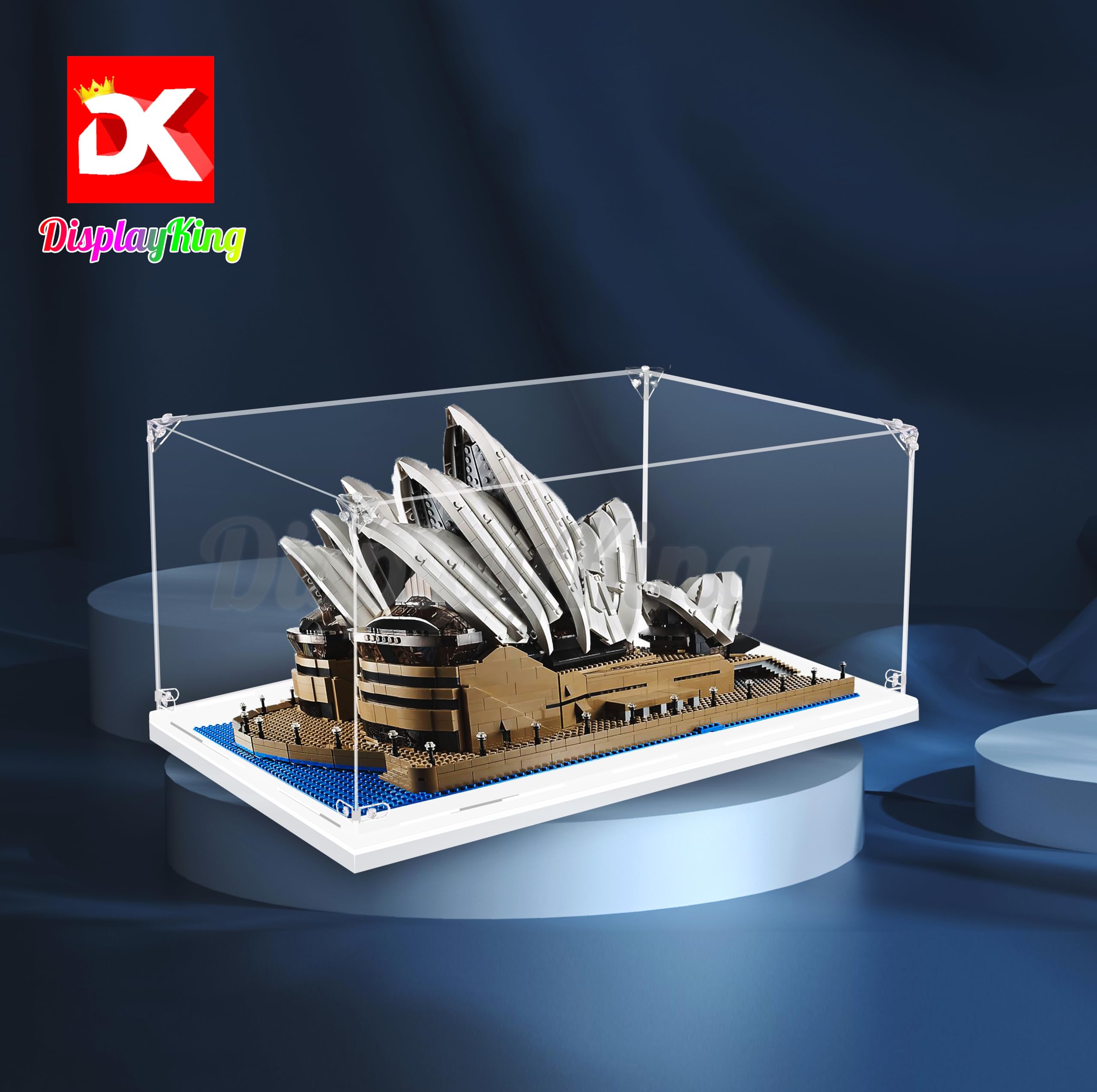 Acrylic Display Case with Screws for Lego Sydney Opera House 10234 - Dust-Proof Protective Cover for Lego Architecture Sets - Perfect for Home Decoration & Collector's Showcase