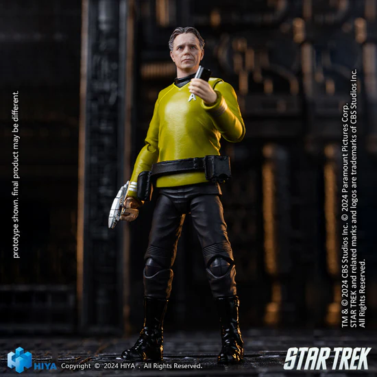 PRE ORDER 1/18 HIYA 4inch Action Figure - Exquisite Mini Series STAR TREK 2009 Captain Pike Collectible Toy | Perfect for Display, Gifts & Star Trek Fans