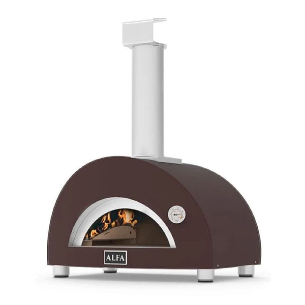 Alfa Moderno 1 Pizza Cooper Natural Gas Outdoor Pizza Oven - Professional Stainless Steel Pizza Maker for Backyard, Patio & Outdoor Cooking - Perfect for Home Chefs & Pizza Lovers