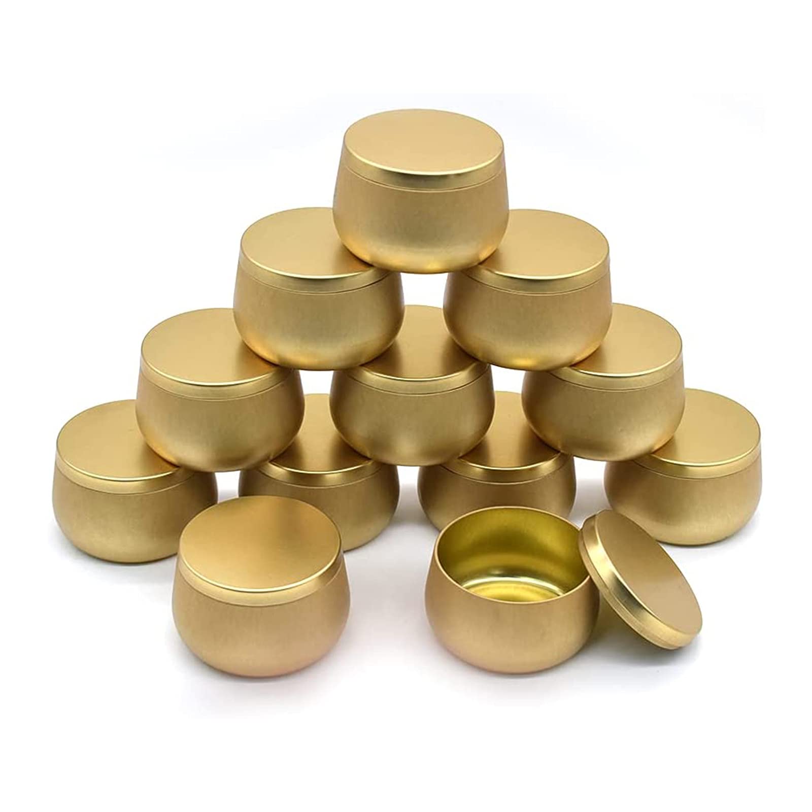 VALINK Empty Candle Tin Containers - 4oz Travel Size Metal Candle Jars for DIY Arts & Crafts, Holiday Candles, Home Decor Storage - Perfect for Gifts, Wedding Favors & Aromatherapy Use