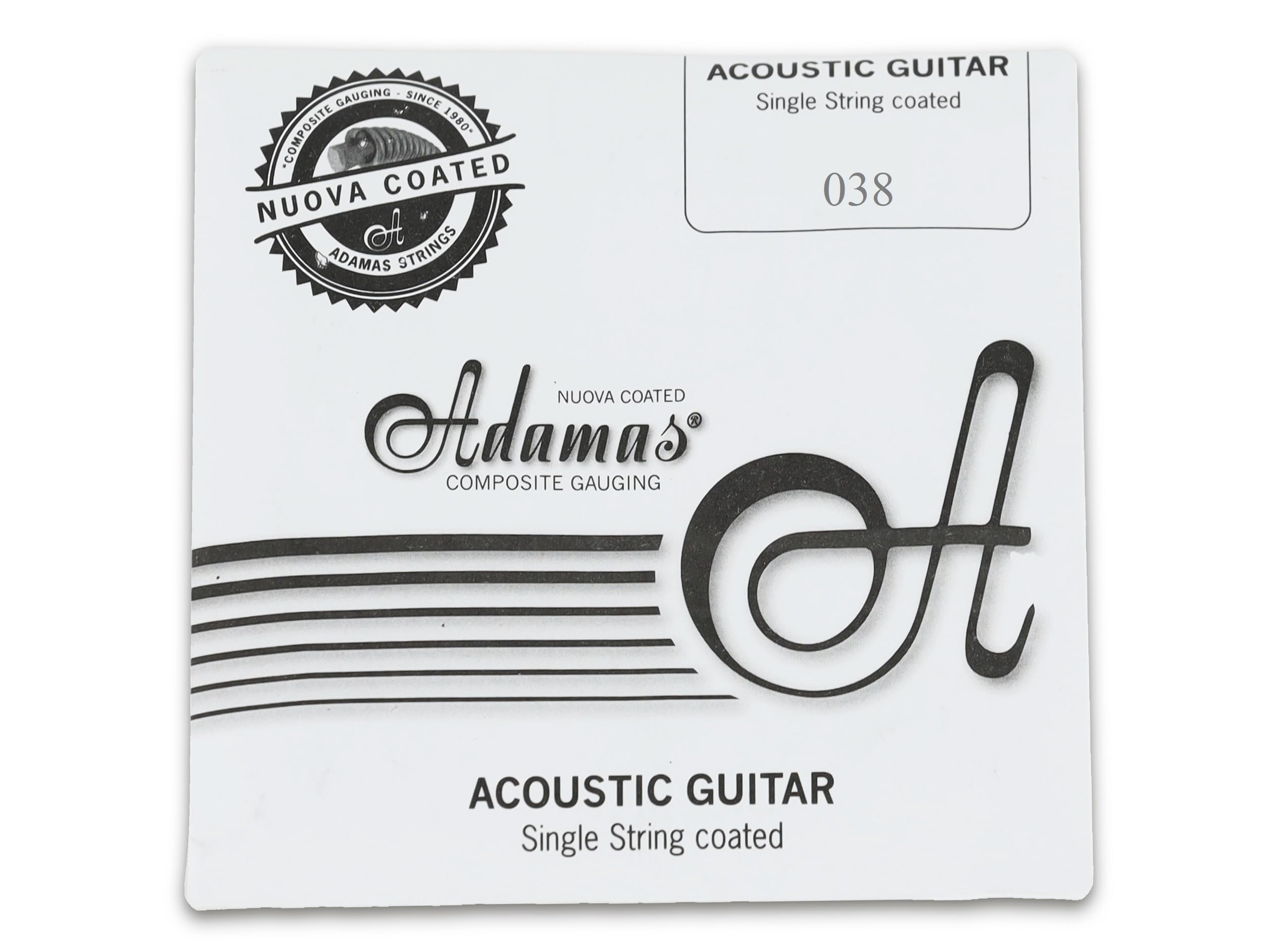 Adamas Single Strings for Acoustic Guitar - Nuova Coated Phosphor Bronze Wound .038