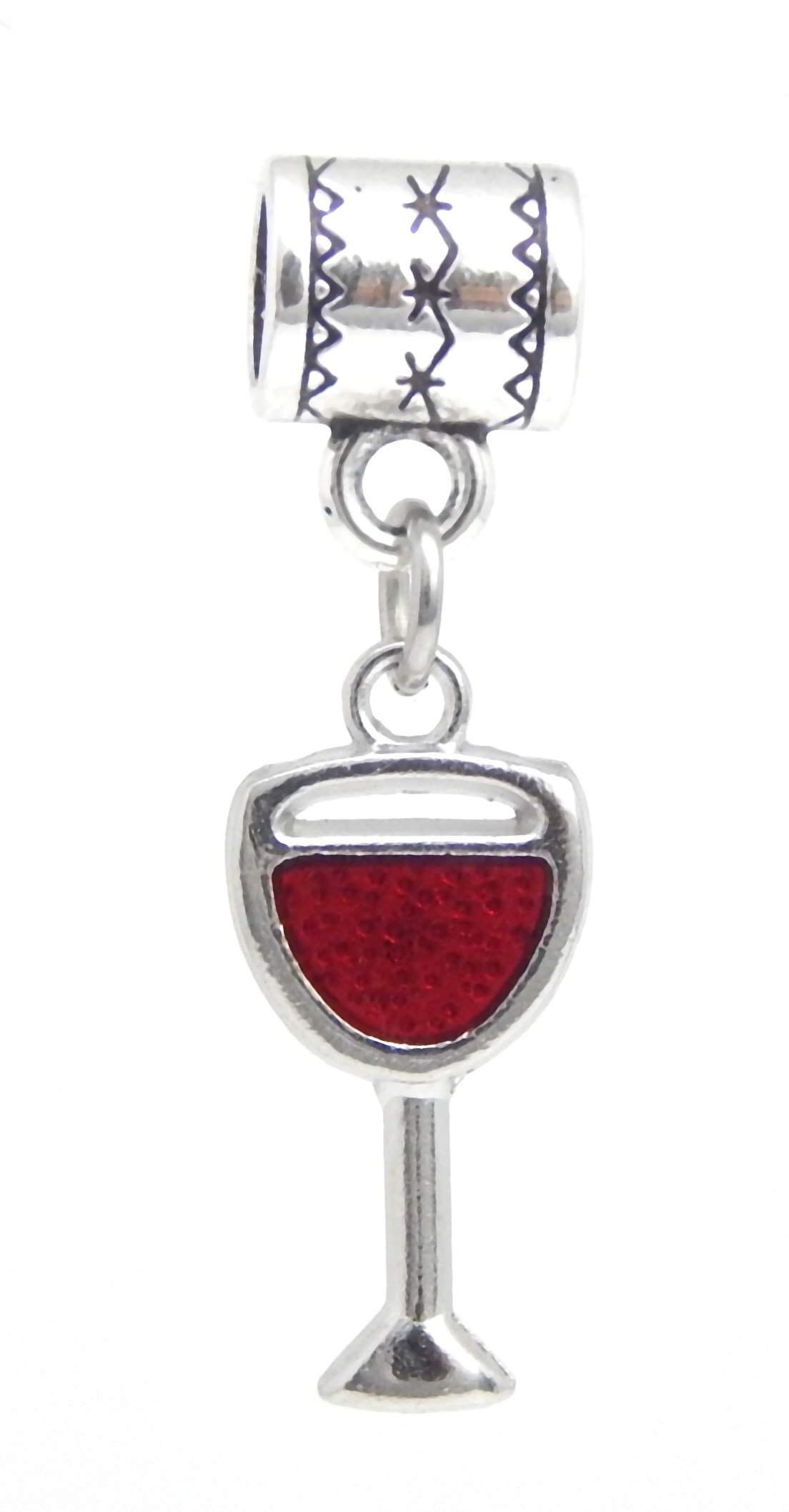 Elegant Red Wine Glass Charm Bead for Jewelry Making - Perfect for DIY Bracelets, Necklaces & Wine Lover Gifts (Set of 6) - Great for Parties, Weddings & Special Occasions