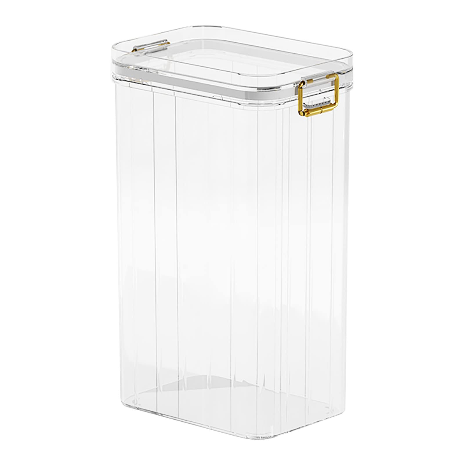 4 Sizes Clear Plastic Storage Jars - Airtight Vacuum Seal Food Containers with Lids (1800ml) - Kitchen Pantry Organization for Dry Goods, Spices, Cereals & Freezer Storage - BPA-Free Freshness Preserving Jars
