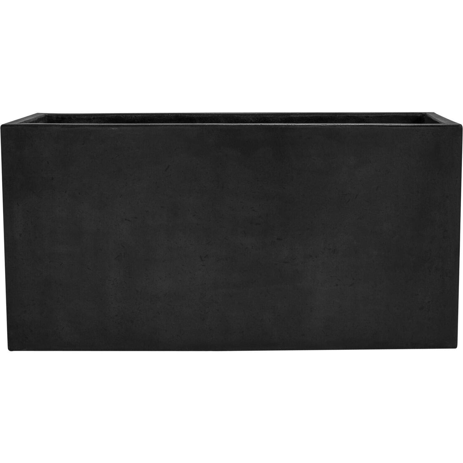 Moe's Home Collection Primrose 16 Inch H Concrete Planter in Lava Gray - Modern Indoor Outdoor Flower Pot for Garden, Patio, and Home Decor