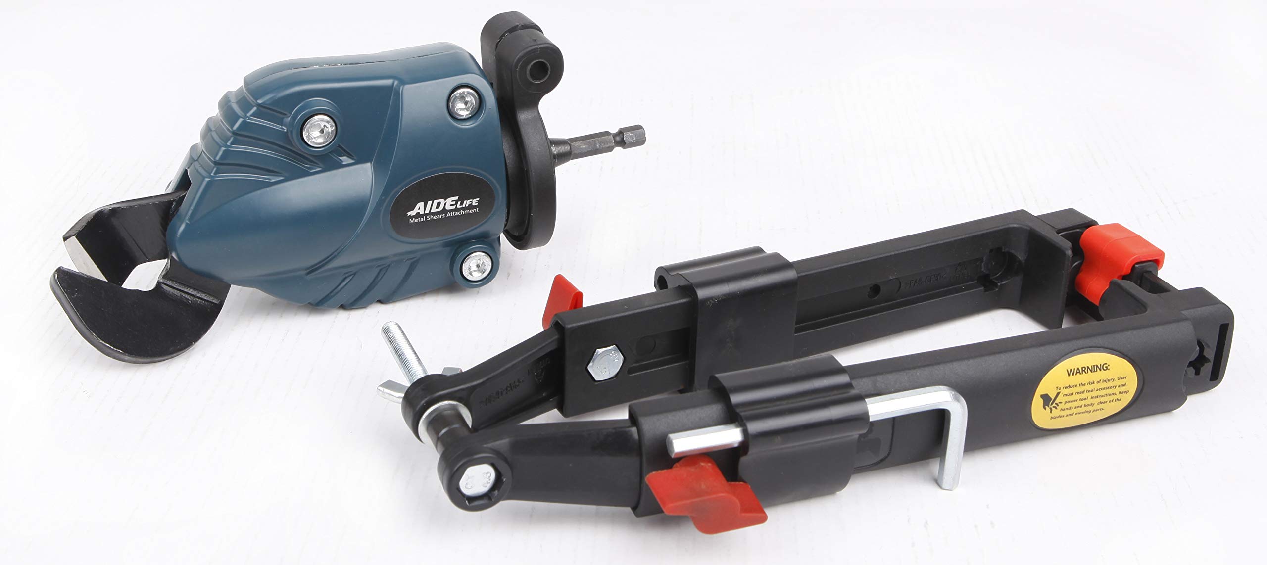 **Heavy-Duty Metal Shears Attachment for Cordless Drill & Impact Driver – Perfect for Cutting Sheet Metal, Roofing, and DIY Projects**