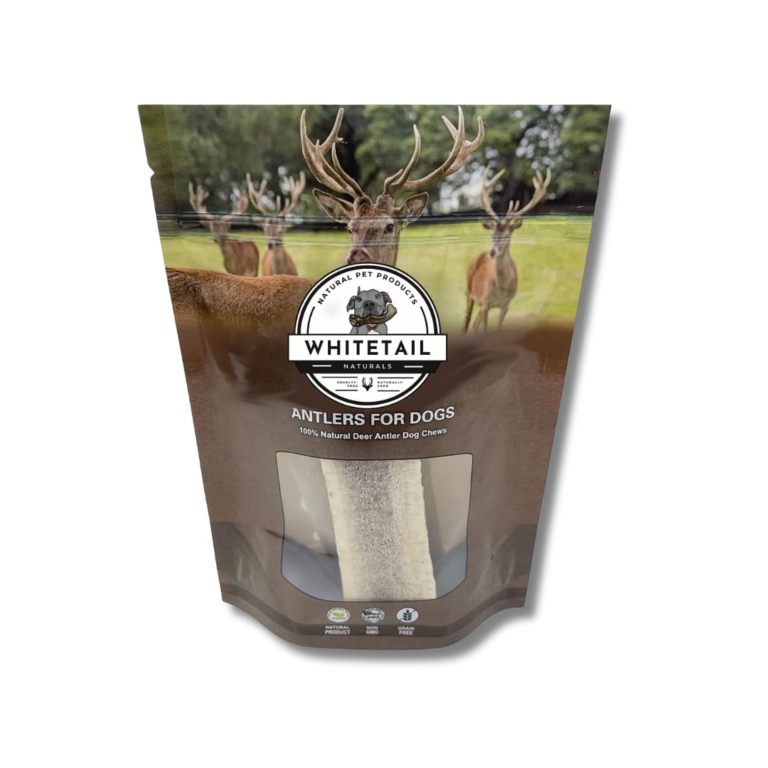Premium Split Elk Antlers for Dogs - All Natural Dog Chew Bones (3 Pack Small to Medium) - Naturally Shed & Cruelty-Free - WhiteTail Naturals - Perfect for Teething, Dental Health & Long-Lasting Chewing