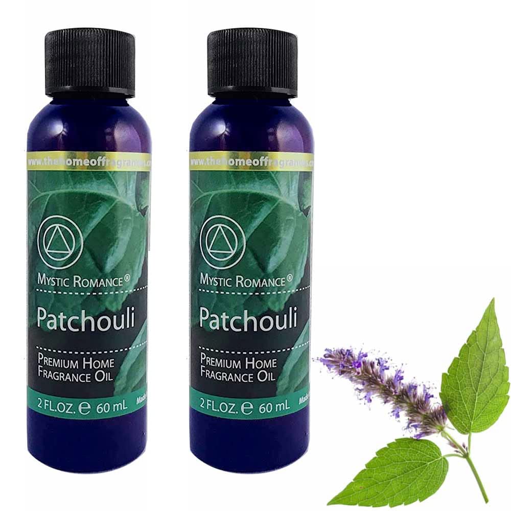 2oz Patchouli Fragrance Oil (2-Pack) - Premium Essential Oil for Aroma Diffusers, Scented Candles & Home Fragrance - Perfect for Relaxation, Yoga & Bedroom Aromatherapy