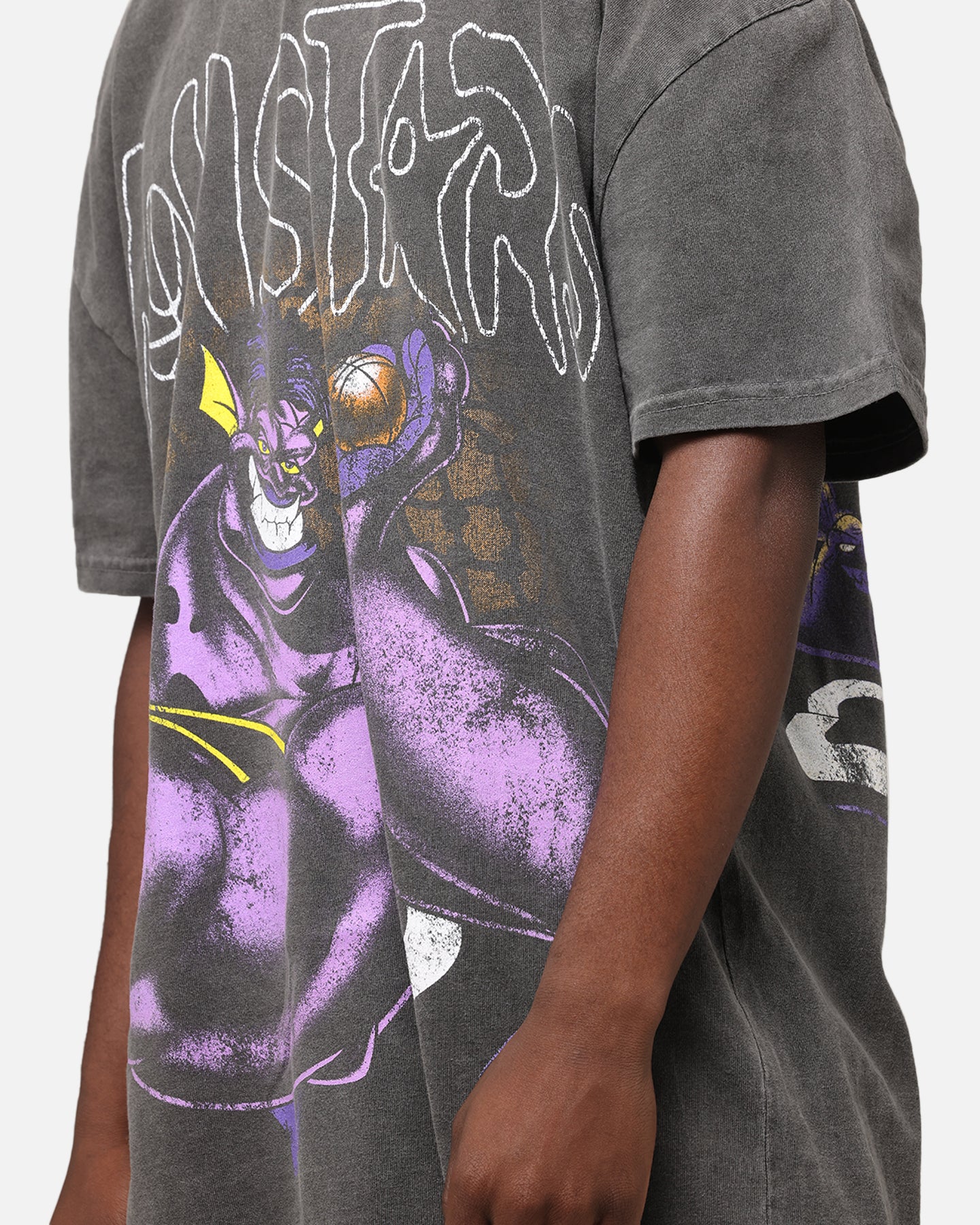 Vintage Space Jam Monstars Heavyweight T-Shirt - Black Wash - American Thrift Style - Perfect for Casual Wear, Cosplay, and 90s Nostalgia Fans