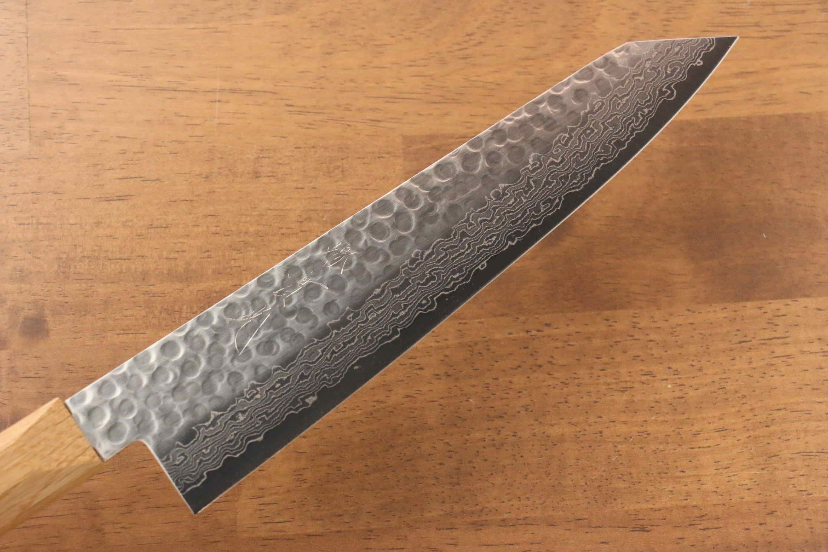 Premium Jikko VG10 17-Layer Damascus Gyuto Chef Knife 230mm (9 Inch) with Oak Handle - Professional Japanese Kitchen Knife for Slicing, Dicing & Meat Cutting