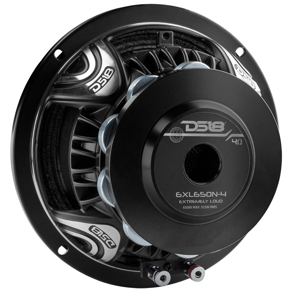 XL 6.5 Inch Neodymium Speaker Rings - 650W 4 Ohm Mid-Range Loudspeaker for Car Audio & Home Theater Systems