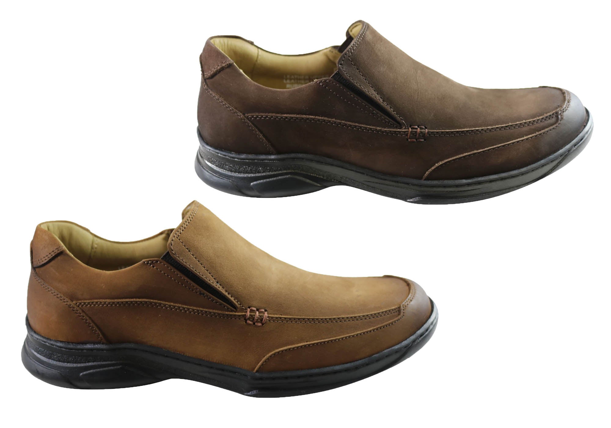 Savelli Isaac Men's Comfortable Leather Slip-On Loafers - Handmade in Brazil - Perfect for Casual Wear, Office & Travel