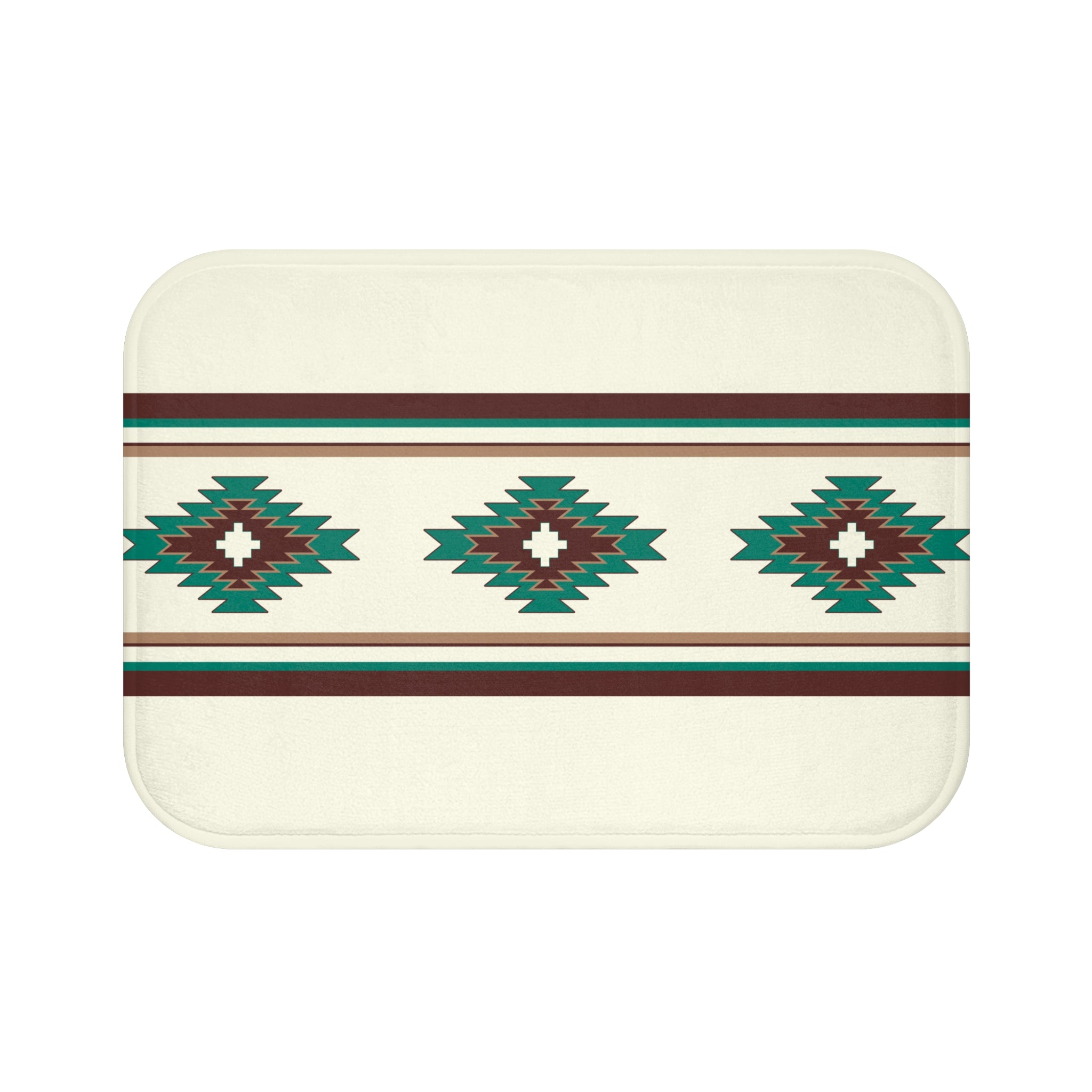 Boho Bath Mat - Soft Microfiber Bathroom Rug with Southwestern Desert Trail Design, Non-Slip Shower Mat for Small & Large Bathrooms - Perfect for Modern Boho Decor and Cozy Bathroom Comfort