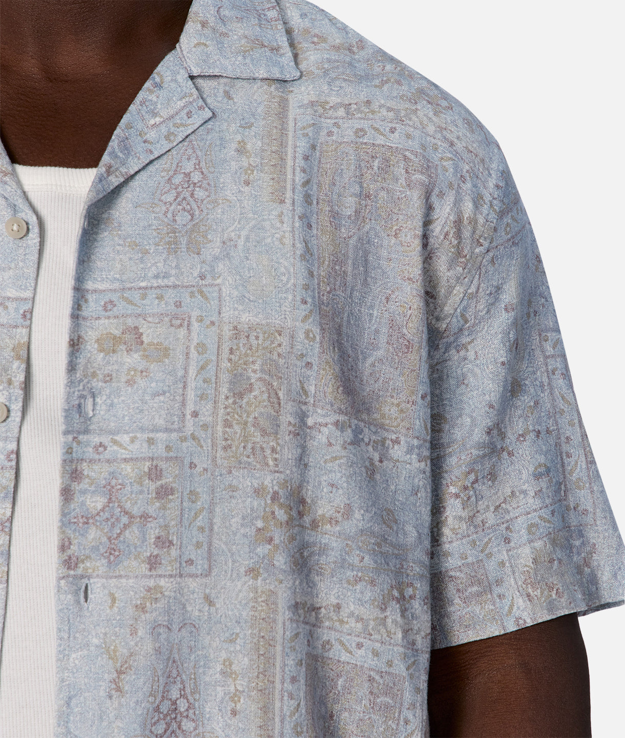 The Ryder Short Sleeve Shirt in Light Blue Stone - Casual Summer Wear for Men | Perfect for Outdoor Activities & Beach Vacations