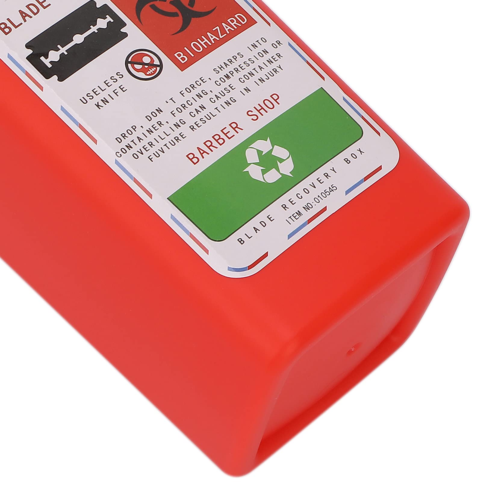 Professional Barber Blade Disposal Box - Safe & Hygienic Razor Blade Container for Hair Salons & Shaving at Home (Red)