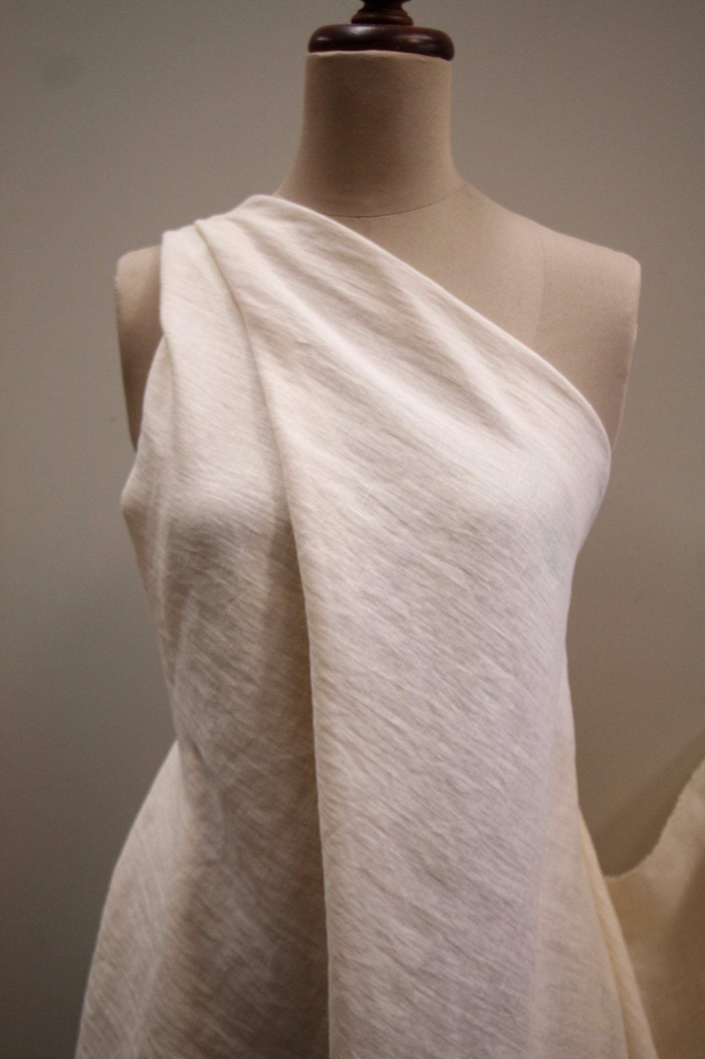 Organic Cauliflower Washed Linen Fabric - Soft, Breathable & Eco-Friendly Material for Dresses, Curtains & Home Decor