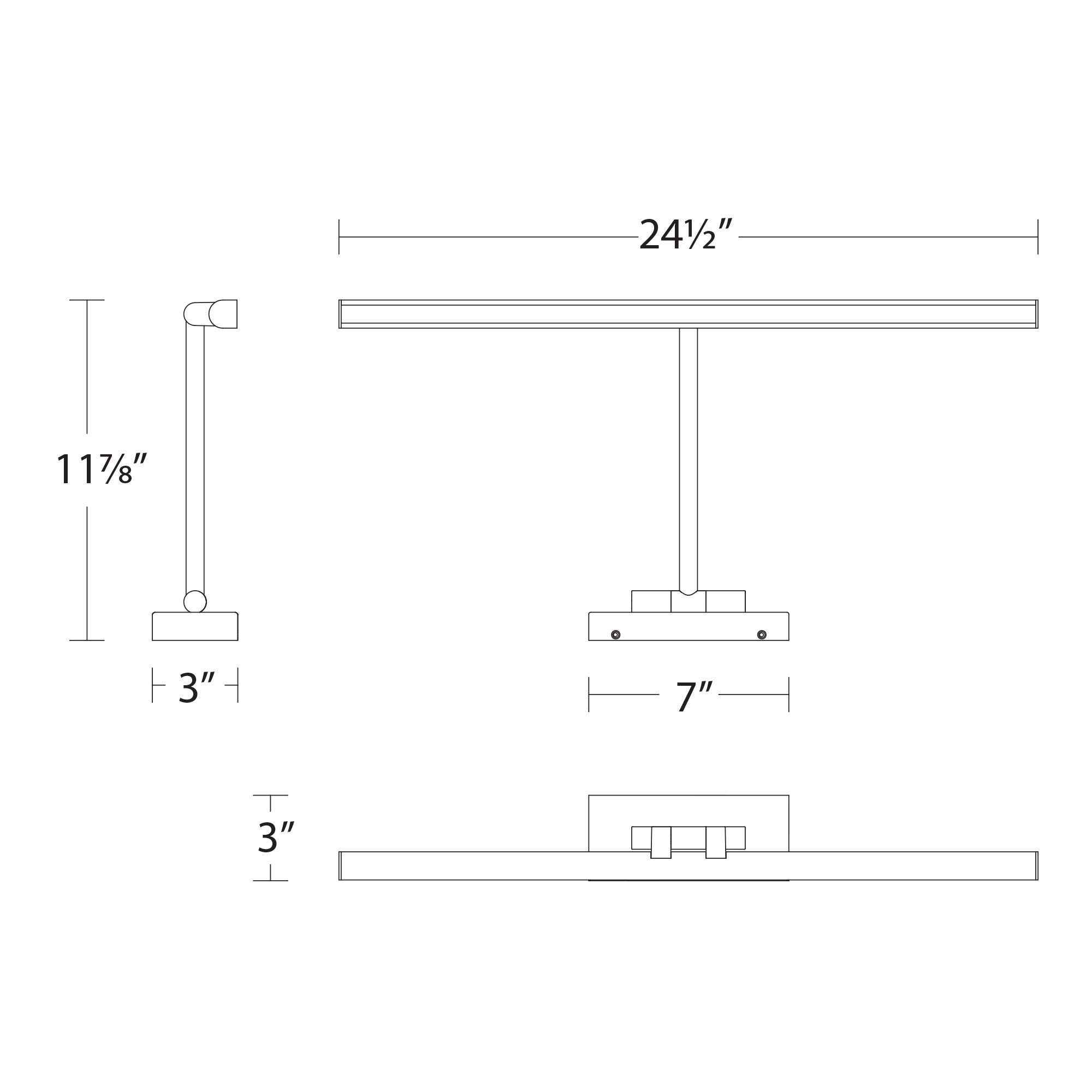WAC Lighting DweLED Reed 25 Inch Adjustable LED Picture Light - 3000K Warm White, Brushed Nickel Finish - Perfect for Artwork, Gallery Walls & Home Decor Lighting