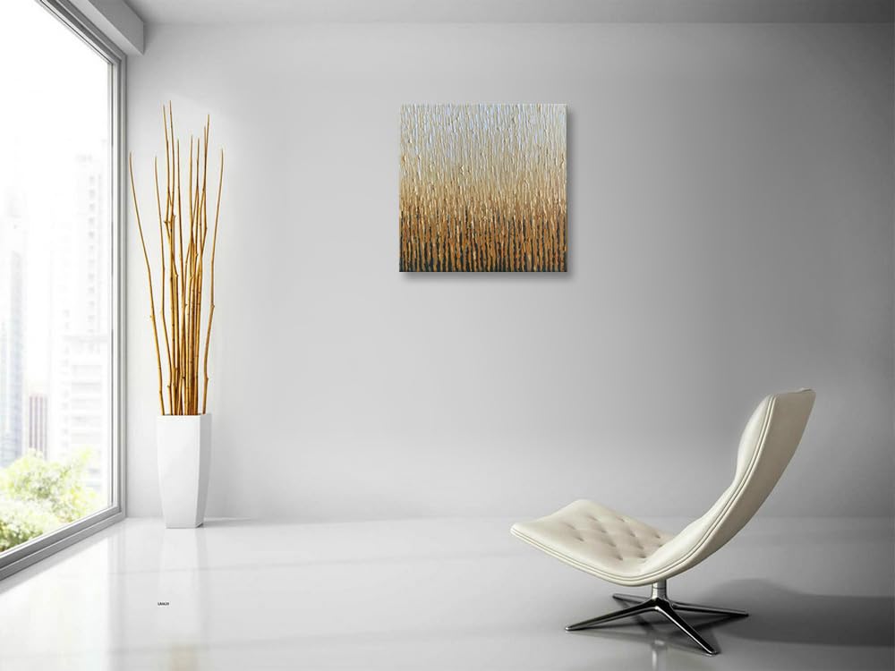 Extra Large Hand Painted Brown Abstract Textured Canvas Wall Art - Modern Oil Painting for Living Room & Bedroom Decor - Perfect for Contemporary Home, Office, and Relaxing Spaces