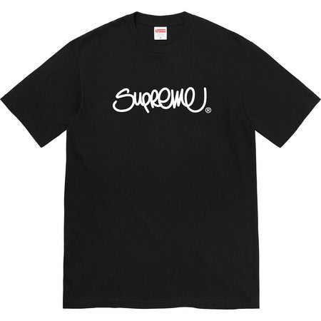 Supreme Handstyle Graphic T-Shirt - Black Cotton Tee for Men - Streetwear Fashion & Urban Style - Perfect for Casual Wear, Concerts, and Skateboarding