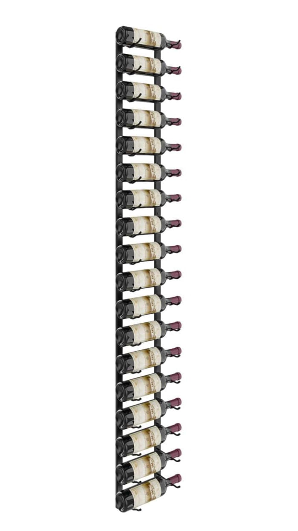 W Series Pro 6-Bottle Wall Mounted Wine Rack - Modern Metal Wine Storage with 18-Bottle Capacity (Matte Black) - Perfect for Kitchens, Dining Rooms & Small Spaces