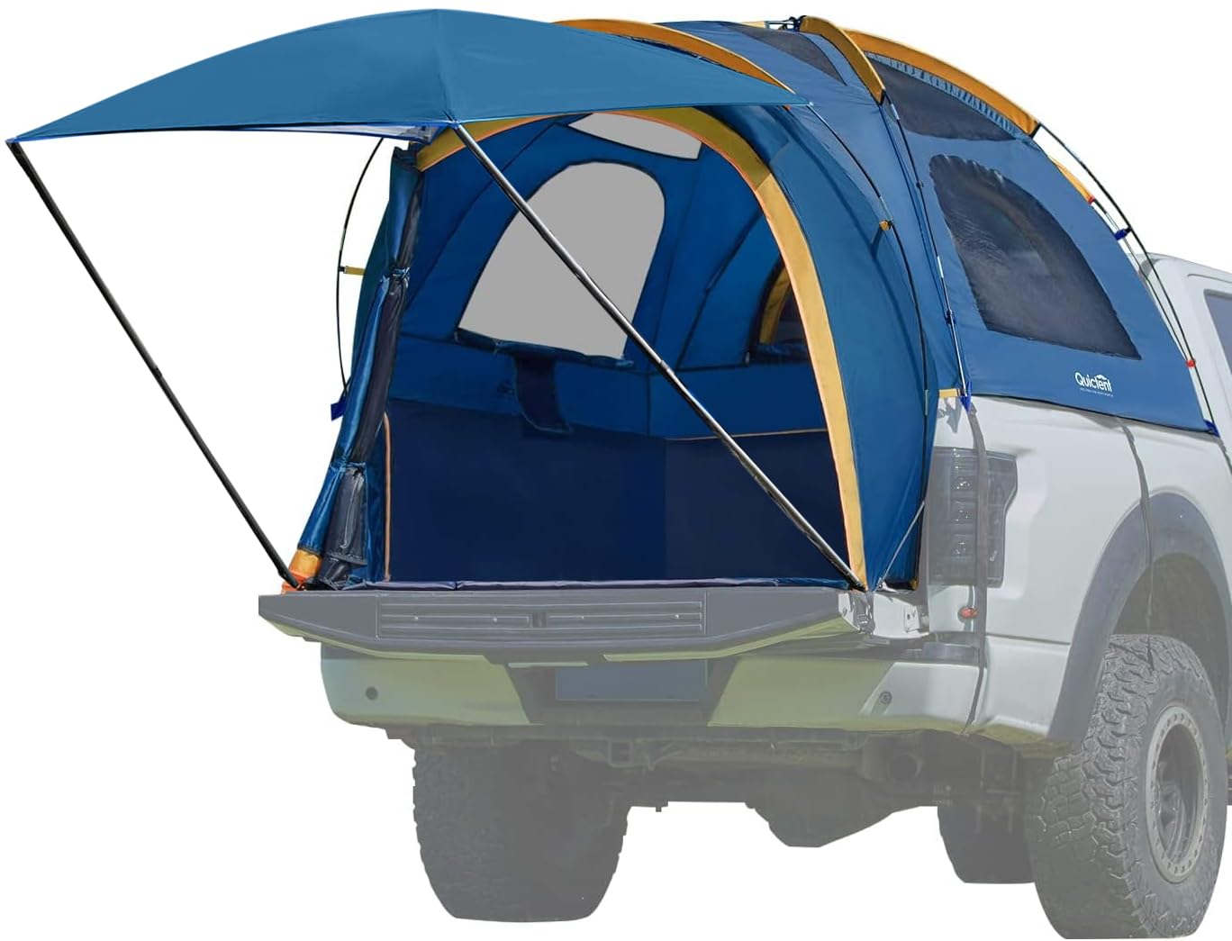 Quictent Waterproof Truck Bed Tent for 5.0-8.2 ft Pickup Beds - PU2000mm Coating, 2-Person Camping Shelter with Removable Awning & Rainfly - Perfect for Outdoor Adventures, Road Trips & Camping Getaways