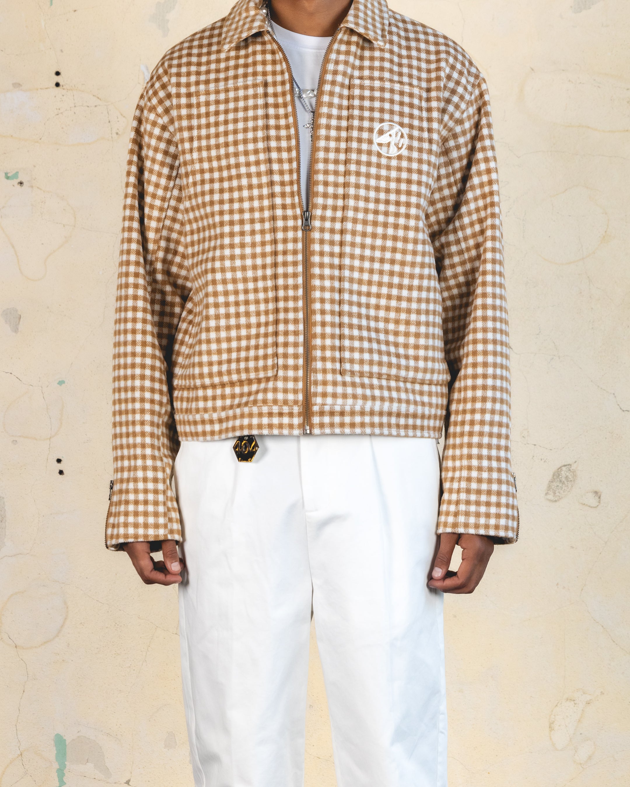 404 Studio Cropped Jacket in Brown/Tan - Stylish Women's Outerwear for Casual Wear & Street Fashion