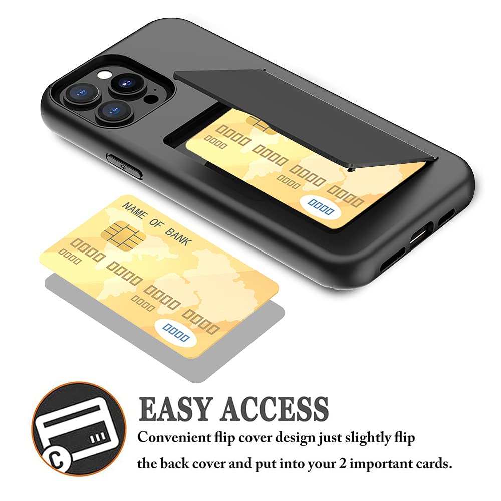 Premium iPhone 13 Pro Max Wallet Case with Card Holder & Credit Card Slots - Shockproof Protective Cover (Red) - Perfect for Everyday Use, Travel & Business Meetings