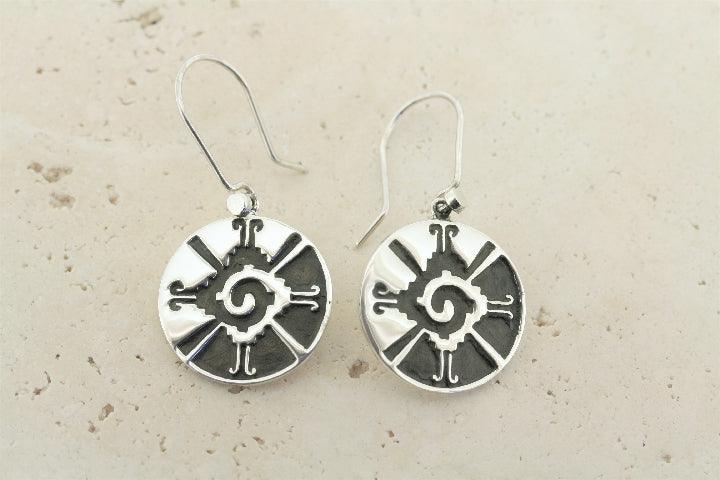 Elegant Silver Circle Maya Earrings for Women - Boho Chic Jewelry for Parties, Weddings & Everyday Wear