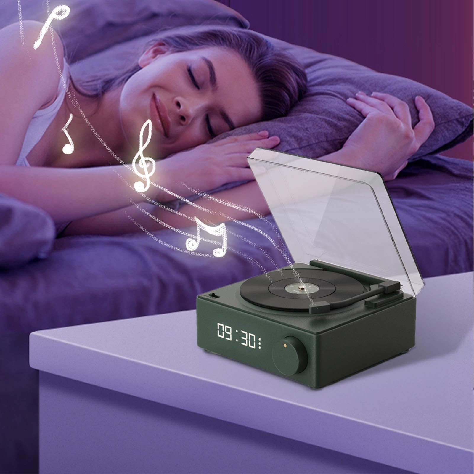 Wireless Turntable with Smart Speakers for Travel, Yard, and Outdoor Activities – Portable Record Player for Home, Parties, and Camping