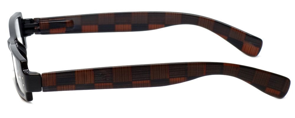 Calabria 763 Designer Reading Glasses for Men & Women - Retro Rectangular Eyeglasses with Soft Case | Fashionable Readers for Office, Reading & Daily Use
