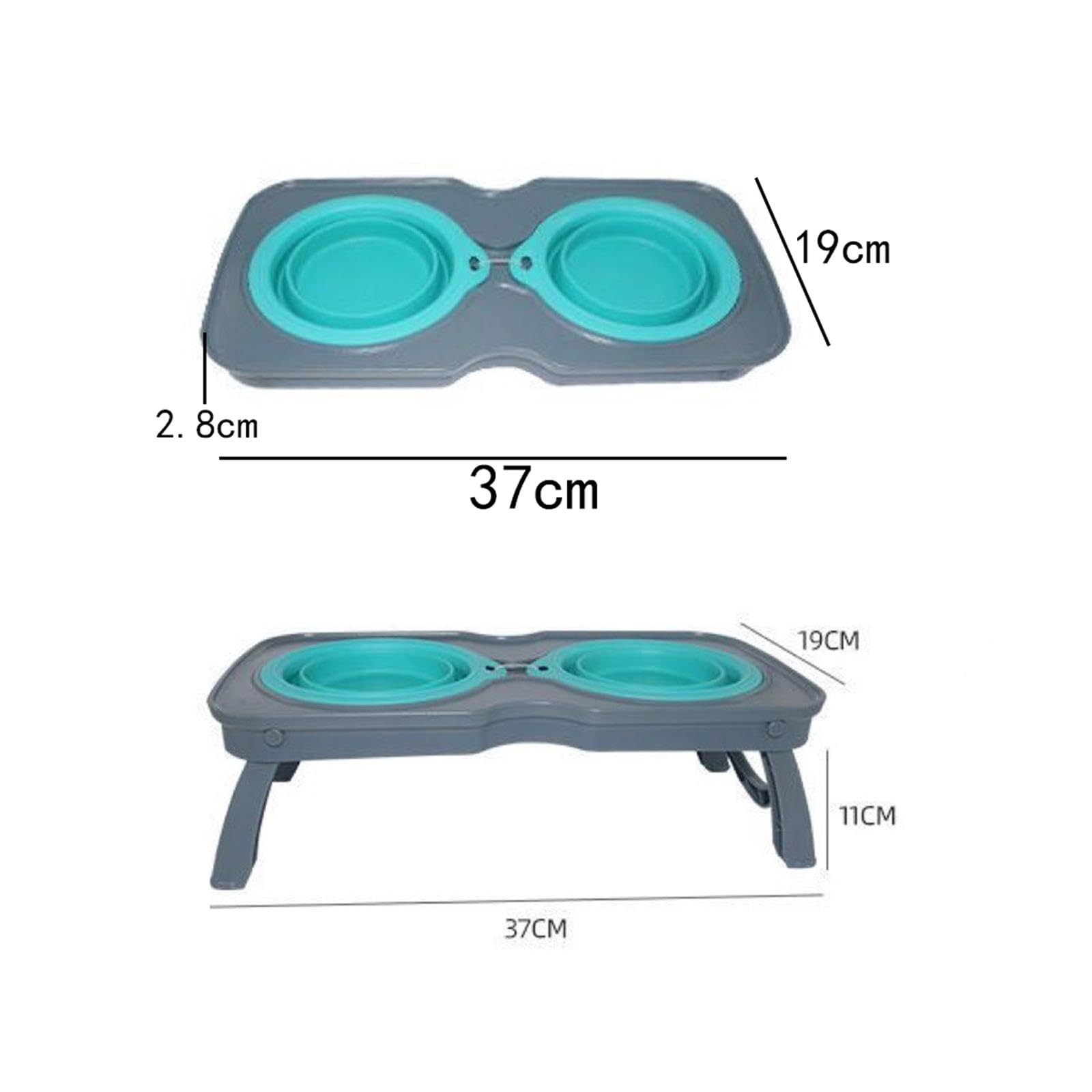 Foldable Silicone Pet Bowl with Detachable Stand - Modern Cat & Dog Feeding Dish for Travel, Camping & Home Use | SECRET DESIRE Brand
