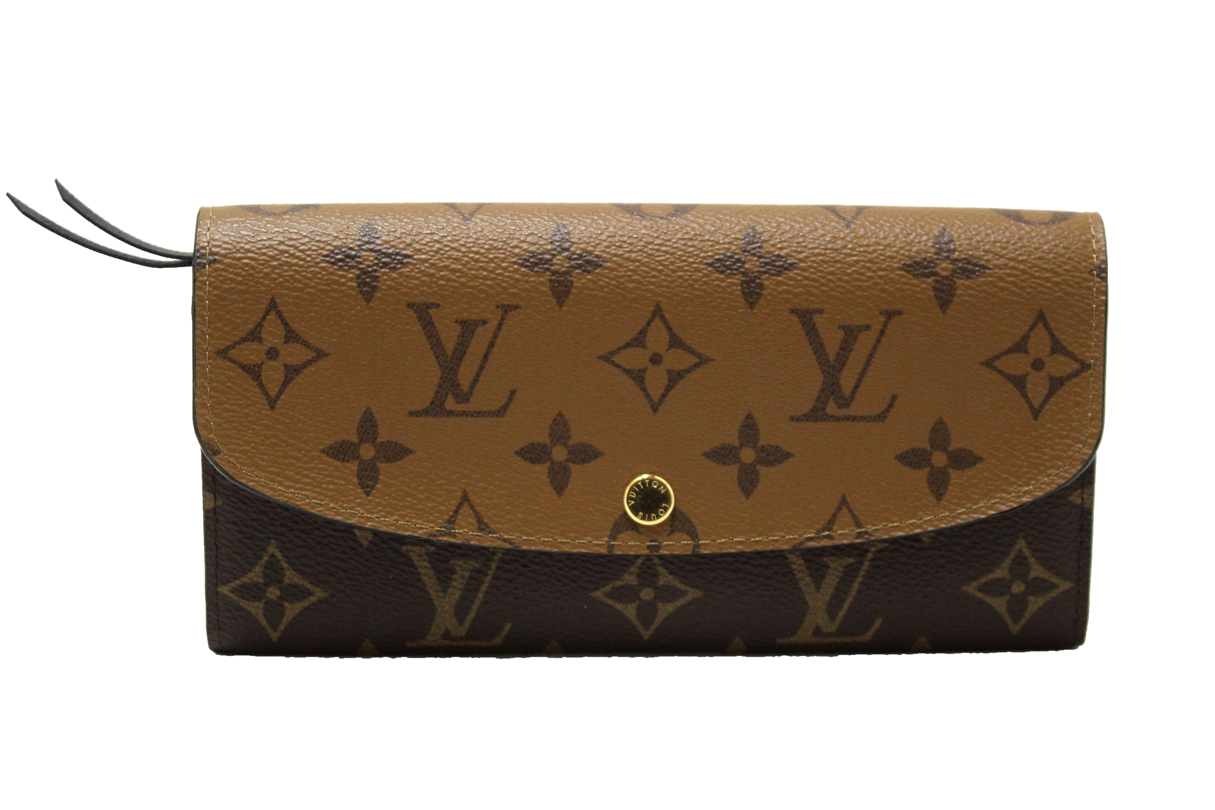 Authentic Louis Vuitton Emilie Wallet - Classic Monogram & Reverse Canvas Design | Luxury Women's Wallet for Everyday Use, Travel & Gift Giving