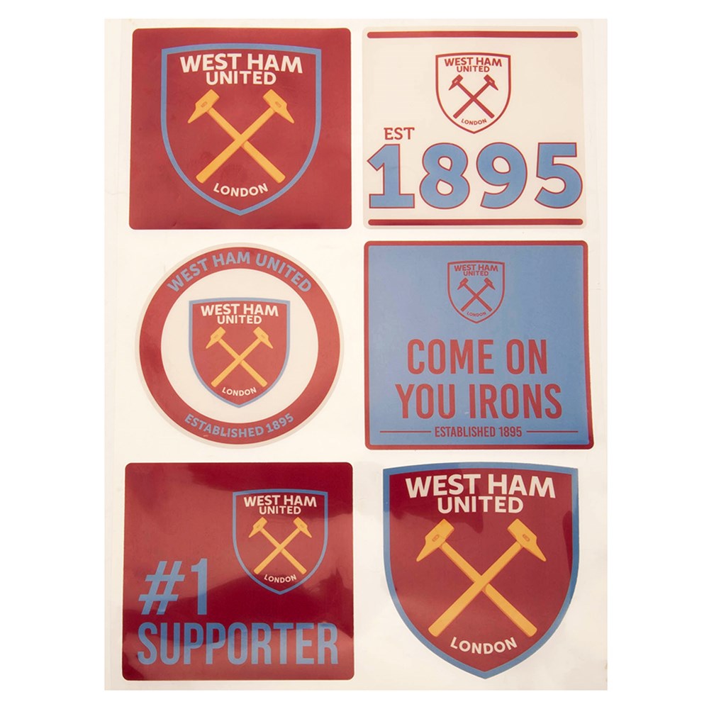 West Ham United Car Decal Set - Premium Vinyl Stickers for Cars, Windows, Laptops - Show Your Team Pride at Games, Tailgates & Road Trips