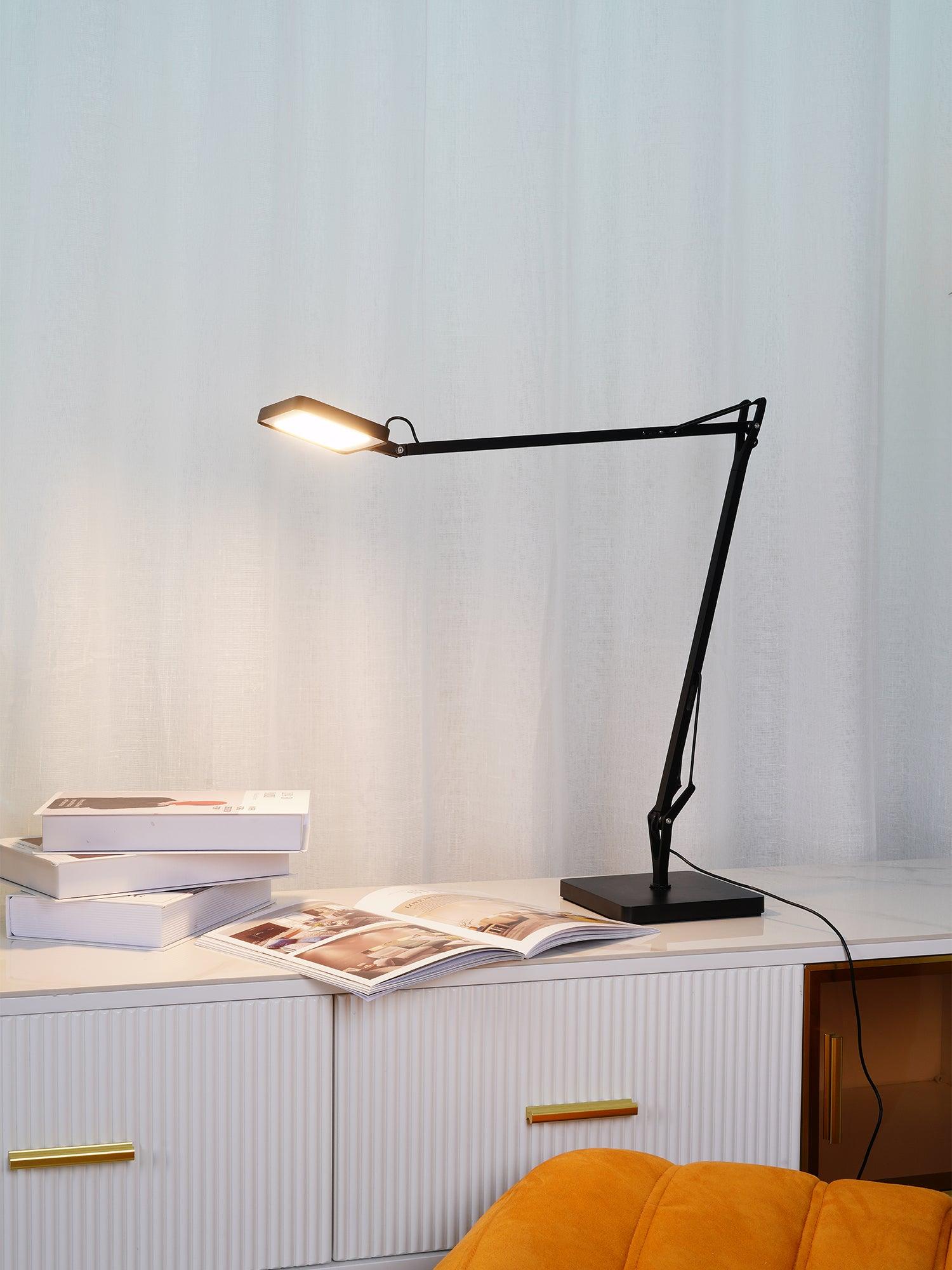 Kelvin Edge Table Lamp - Modern LED Desk Light with Adjustable Brightness for Home Office, Bedroom & Study Room