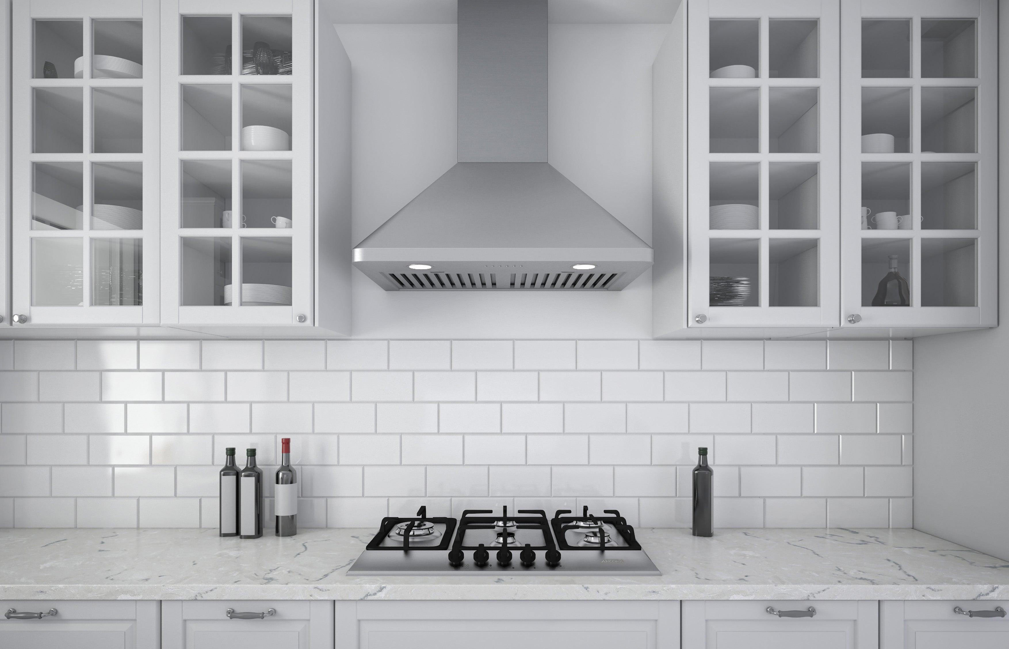 WPR630 30-Inch Under Cabinet Range Hood with LED Lights - Powerful 600 CFM Stainless Steel Kitchen Vent Hood for Smoke & Odor Removal - Perfect for Home Cooking, Grilling, and Deep Frying