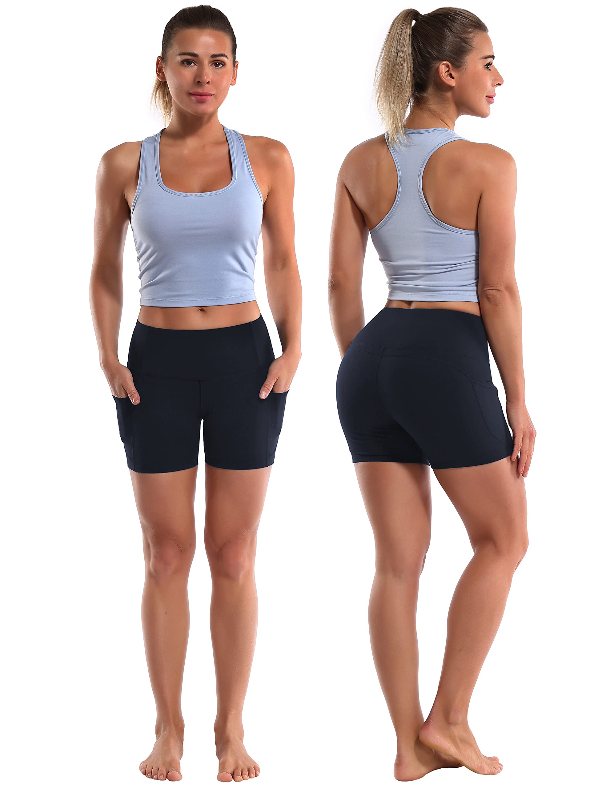 BUBBLELIME Women's High Waist Tummy Control Yoga Shorts - 2.5