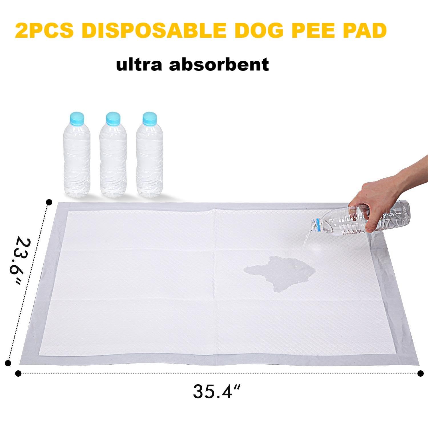 **MEEXPAWS XL Dog Grass Pad With Tray - Artificial Potty for Balcony & Indoor Use, New Generation Quick-Drain Pee Pad, Washable & Disposable Dog Litter Box with Hemmed Edge - Perfect for Small Dogs, Puppies & Apartment Living**