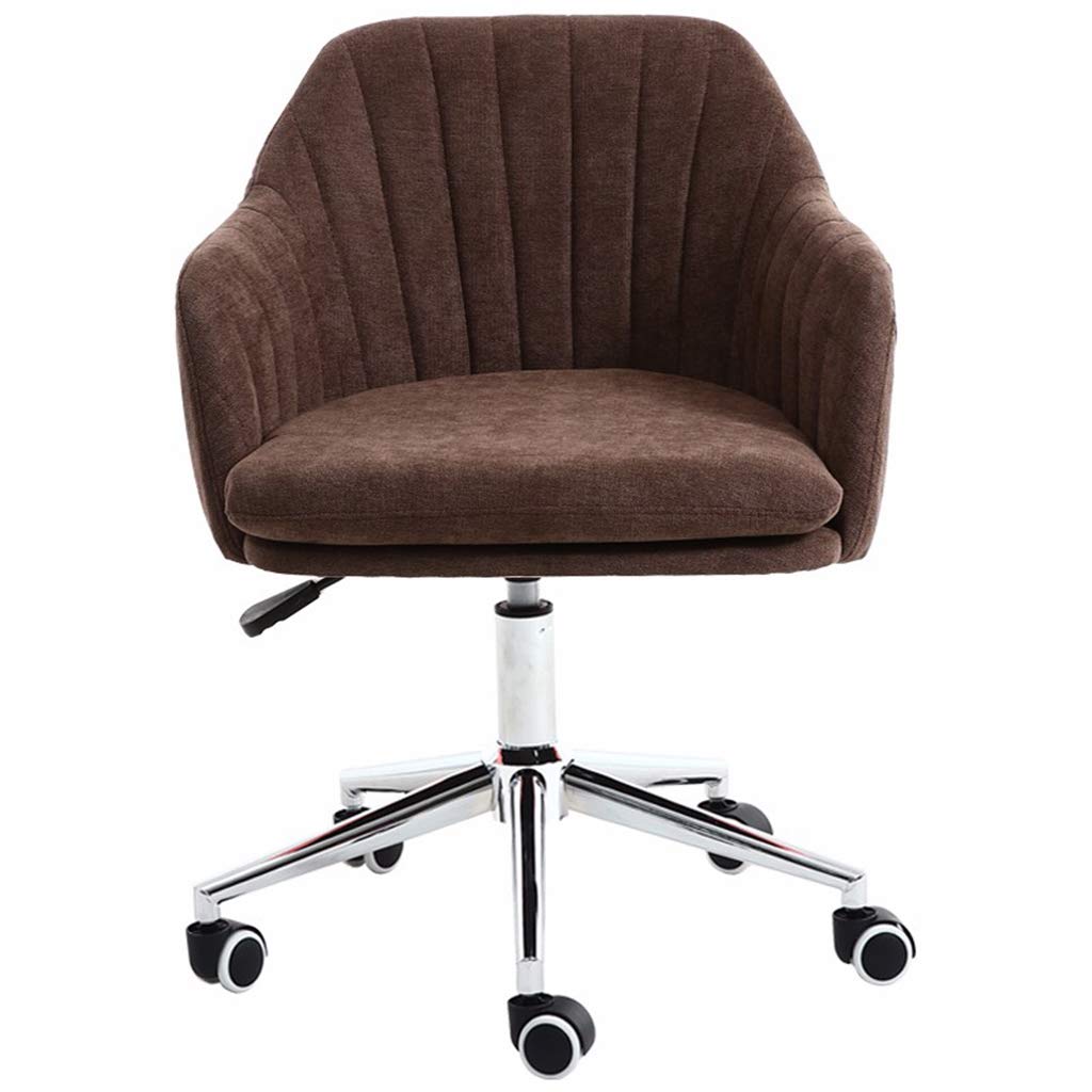 Velvet Upholstered Office Chair with Adjustable Armrests & Vertical Pattern Backrest - Ergonomic Swivel Desk Chair for Adults & Teens - Perfect for Home Office, Study Room & Bedroom Workspace