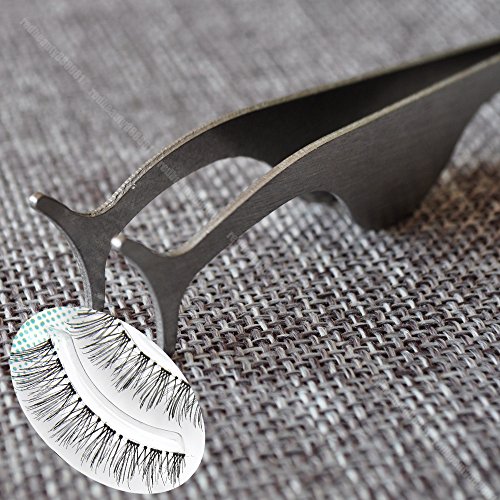 Professional Stainless Steel Eyelash Applicator Tool - Mascara Extension & Fake Eyelash Clip for Perfect Lash Application | Ideal for Home, Salon & Travel Use