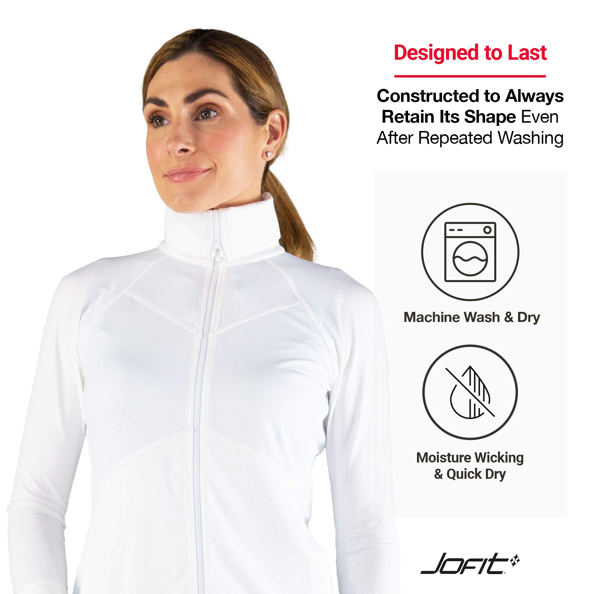 Jofit Women's Lightweight Athletic Jacket - Breathable Golf & Tennis Outerwear for Running, Hiking & Outdoor Sports