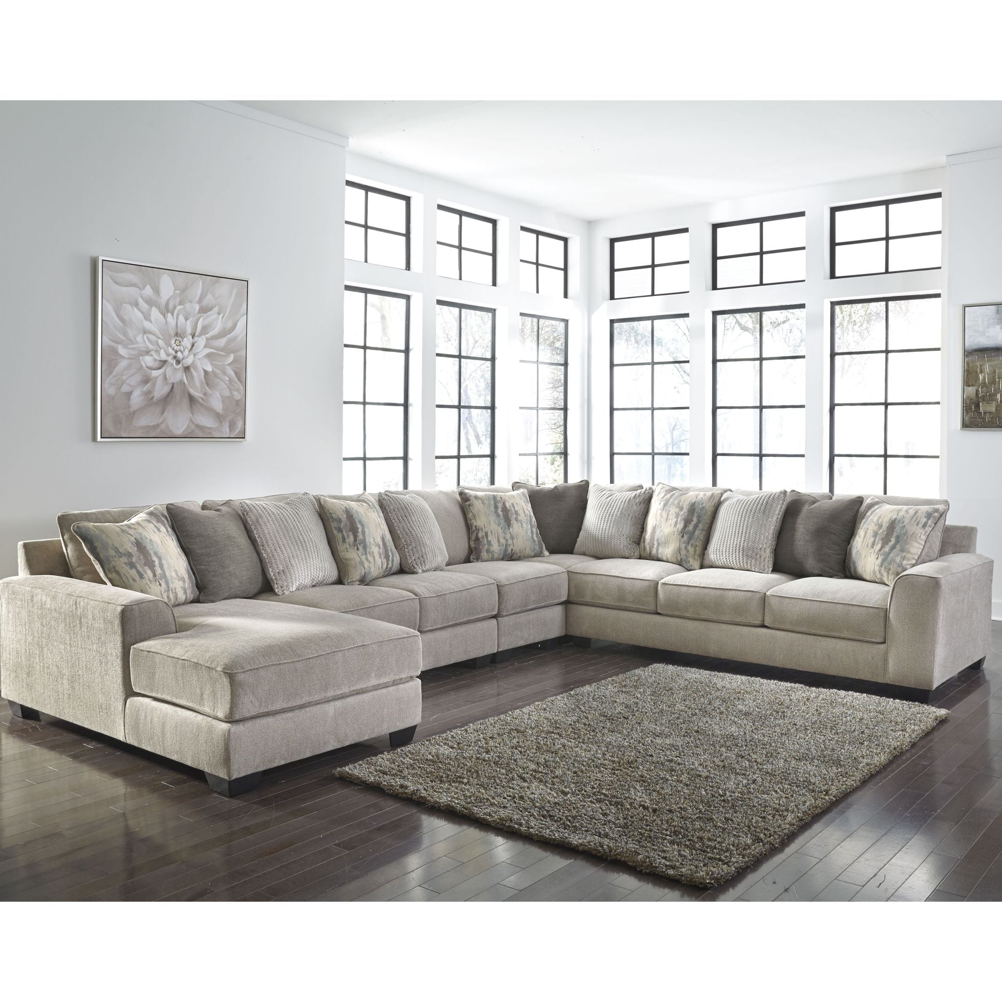Ardsley 5-Piece Sectional Sofa with Chaise Lounge - Modern L-Shaped Living Room Furniture for Small Spaces, Apartment & Family Home Comfort