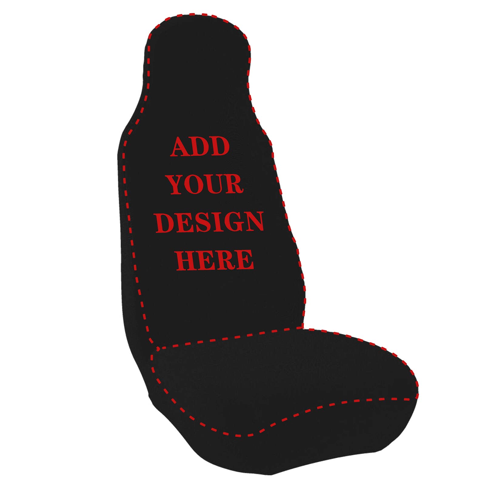 Custom 1-Piece Car Seat Cover - Personalized Text & Image - Non-Slip Elastic Soft Front Seat Protector - Universal Fit for Cars, Trucks & SUVs | Perfect for Daily Commute, Road Trips & Interior Decoration